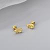 Pendientes de Plata 925 con Letra para Mujer 2021 Nuevos Pendientes YES Incrustados de Diamantes Pendientes de Hélice con Hebilla de Rosca para Cartílago