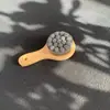 Cuchara Mini Portátil Súper Suave con Múltiples Cerdas, Cepillo de Bambú Jade para Limpiar y Pulir Huesos de Oliva, Cera de Abejas, Turquesa y Maíz
