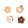 Posavasos de Madera Maciza Almohadilla Aislante Posavasos para Café Posavasos para Té Kung Fu Posavasos Creativo de Flor Aislante y Resistente a Quemaduras Posavasos para el Hogar