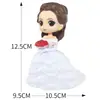 Ornamento para Assar Bolo de Aniversário Infantil Plástico Leve Branco Vestido de Noiva Sino Boneca Princesa Decoração de Bolo
