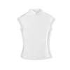 2025 Nova Moda de Verão Feminina Tops Versáteis Casual Elegante Slim Gola Média Sem Mangas Camiseta Atacado