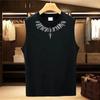 Chaleco Deportivo de Algodón 100% Estilo Americano Marca Nueva de Moda para Hombre, Camiseta sin Mangas Casual de Verano de Moda Versátil Camiseta Base