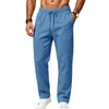 Pantalones Deportivos Casuales de Pierna Recta para Hombre 2026 con Cintura Elástica de Cordón y Pinza Central para un Ajuste Fluido