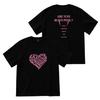 2025 Rosa Concierto Bornpink Park Caiying Lisa Mismo Estilo Corazón Verano Manga Corta Mujer Camiseta Corta
