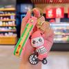 Llavero creativo de coche con forma de animal ciclista, exquisito llavero de chica, lindo, en línea, para celebridades, pareja, pequeño regalo