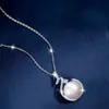 Collar de Perlas Simuladas para Mujer, Regalo del Día de la Madre para Personas Mayores, Moda del Día de San Valentín Colgante de Perla de Concha Sintética de Lujo Ligero para Niñas