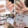 Uñas Caseras Hechas a Mano Mismo Estilo Templo Ganlu Hua Fei Hua Fei Toca la Cara para Usar Blanqueador Color Nude Hielo Hervido Transparente Manicura 10