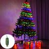 Luces de línea de cuero verde oscuro nuevas transfronterizas anillo luces luces de techo árbol de Navidad luces de decoración de árbol colgantes cadena LED parpadeante