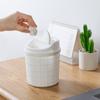 Lixeira Criativa Mini de Mesa Yimei com Tampa, Pequeno Lixo Doméstico com Tampa Basculante para Escritório, Classificação e Armazenamento