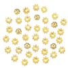 100/pacote multi-estilo base de flor oca galvanizada pingente de pulseira DIY capa de conta espaçador acessórios de joalheria
