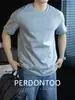 Camiseta de Manga Corta de Algodón de Peso Pesado de Secado Rápido para Hombre 2026 Nuevo Estilo Personalizada Bloques de Color Marca de Moda Verano Fresca Manga Media Corte Holgado
