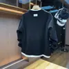 Novedad de Otoño Sudadera Casual Falsa de Dos Piezas para Hombre Pulóver de Moda Tendencia Manga Larga Capa Base Ajustado Camiseta Versátil