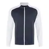 Camiseta Manga Longa com Zíper Masculina Primavera e Outono Secagem Rápida Fitness Outdoor Slim Alta Elasticidade Roupa Esportiva Moletom Gola Alta