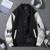 Chaqueta Deportiva para Exteriores Primavera Otoño Estilo Hong Kong Holgada Casual Bloque de Color Cuello Alto Moda Versátil Top Ropa de Montañismo Ropa de Abrigo