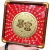 Bege Água Mesmo Estilo 999 Ouro Puro Grande Ornamento de Bolo Decoração Princesa Por Favor, Prospere, Esteja Segura, Feliz e Rica Presente de Inauguração