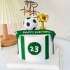 Tema Mundial Fútbol Decoración de Pastel Adornos Premio Copa de Oro Hércules Feliz Cumpleaños Tarjeta Plug-in para Hornear