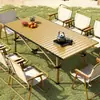 Juego de Mesa y Sillas para Acampar al Aire Libre, Mesa de Picnic Plegable, Combinación Portátil de Mesa y Sillas, Juego Completo de Equipo