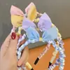 Coreia do Sul orelhas de coelho Tiara de Princesa infantil Menina tiara para cabelo quebrado Princesa laço fofo acessórios de cabelo para menina moda