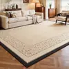 Tapete para Sala de Estar, Estilo Francês Meados do Século, Vintage, Lavável, Limpável, Impermeável, Resistente a Manchas, Sensação de Alto Padrão, Tapete Grande para Quarto