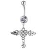 Joias de piercing transfronteiriças asa de anjo de diamante prego do umbigo fivela do umbigo joias criativas para dança do ventre ornamentos do umbigo fabricantes