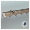 Riel de deslizamiento de aleación de aluminio de alta resistencia engrosado de 3 mm, riel recto para cortina silenciosa, riel doble, riel guía, riel para cortina