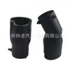 Tubo de Escape de Coche Salida Única Forma de Corazón Estilo Garganta de Cola Accesorios para Coche Acero Inoxidable Boquilla de Escape Negra Tubo de Escape