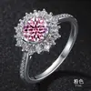 Celebridades Europeias e Americanas Estão Obcecadas por Este Anel de Moissanita Cravejado de Diamantes, Design de Floco de Neve, Prata de Lei S925, Fábrica de Joias de Luxo Leve de Alta Qualidade para Mulheres