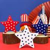 Artesanato de Madeira Estrela de Cinco Pontas Dia da Independência Americana Mais Vendido Transfronteiriço Ornamento Criativo para Decoração de Mesa em Casa 1 Peça