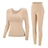 Conjunto de Roupas Camellia Skin Beauty Camada Base Fragrância Ácido Hialurônico Invisível Conjunto de Calor Outono/Inverno Camada Base Aquecida Roupa Íntima
