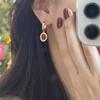 Pendientes de gemas rojas, estilo francés, para mujer, novedad 2023, elegantes y populares, ligeros, de lujo y de alta calidad.