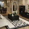 Alfombra Americana Retro Sala de Estar Sofá de Alta Gama Tapete de Piso Impermeable y Antifouling Dormitorio Lavado Libre Mesita de Noche Nuevo Tapete para Mesa de Centro