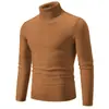 Tejidos de Punto para Hombre Exportación Transfronteriza Venta al por Mayor Otoño 2025 Nuevo Tejido de Punto para Hombre Puntada Delantera y Trasera Cuello Alto Ropa Interior de Punto