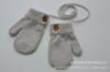 Guantes de invierno para niños de 1 a 2 años, cálidos y gruesos, con forro polar, bonitos y pequeños, de lana con patrón bordado.