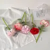 Bolígrafo de Clavel de Alta Apariencia Hisocute Decoración de Escritorio para Estudiantes Bolígrafo de Flor Artificial Bolígrafo de Regalo de Boda