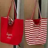 Bolso de Tote Rayado Nuevo 2026 para Mujer, Tendencia Ins Estilo Coreano, Versátil Doble Cara Gran Capacidad Bolso de Hombro para Viajar