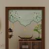 Linda Nova Cortina de Porta Estilo Chinês em Linho Sintético, Elegante e Esteticamente Agradável, com Pingentes de Franja, Cortina de Porta Pequena, Cortina de Cabeça de Porta, Tela de Privacidade