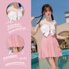 Traje de baño para niñas, nuevo, dulce, fresco, de talla mediana y grande, de una pieza, traje de baño con protección solar, traje de baño de aguas termales para niñas.