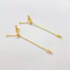 Cadena de Extensión Portaperlas Ajustable de Color Duradero Rellena de Oro de 14K Cadena de Cola de Corazón de Melocotón Cadena de Extensión para Pulsera Collar DIY Joyería