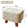 Banqueta Baixa para Sala de Estar, Banqueta Quadrada de Tecido com Tecnologia Doméstica, Banqueta de Sofá, Apoio para os Pés ao Lado da Cama, Banqueta para Trocar Sapatos na Entrada, Banqueta de Sofá