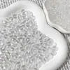 Contas Redondas de Cristal Branco Natural Grau 7A, Contas Soltas, Produtos Semi-Acabados, Materiais para Joias de Pulseira Artesanal DIY