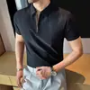 Suministro de Tiktok 2026 Nueva Camisa Polo para Hombre de Manga Corta con Cuello de Cremallera Camiseta Casual de Negocios Camiseta de Media Manga