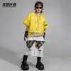 Roupas Infantis da Moda para Street Dance Meninos Traje Americano de Verão Hip-Hop Meninas Estilo de Rua Cool Roupa de Performance Hip-Hop Infantil
