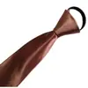 Corbata con cremallera de 8 cm, brillante y lisa, para hombre y mujer, formal, casual, versátil, color liso, profesional, cuello de estudiante