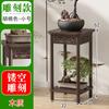 Estante de flores de madera maciza de imitación de caoba, estilo chino, para el hogar, sala de estar, mesa de flores antigua, estante de almacenamiento interior, estante de bonsái de olmo, venta al por mayor