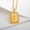 Cruz de Oração com Pingente Banhado a Ouro Cheio de Diamantes Popular Europeu e Americano Temu Colar Hip-Hop Personalizado de Nicho Joias