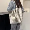 Moda Otoñal Cuadros Retro Bolso de Hombro Estilo Coreano Bolso Tote de Gran Capacidad Bolso de Moda Bolso de Mano para Viajero