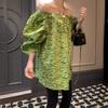 Camisa Verde Estilo Hong Kong Feminina Verão Estilo Coreano Nicho Fashion Solta Suave Casual Pequena Gordinha Top
