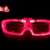 Venta caliente transfronteriza Gafas luminosas LED Fiesta de Navidad Cuadradas de luz fría Bar Discoteca Suministros para fiestas al por mayor