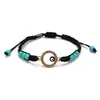 Aliexpress Mais Vendido Pulseira Trançada Olho de Diabo DIY Olho Azul Mão de Fátima Cruz Pulseira para Casal