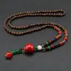 Collar de Xizang Más Vendido Versátil para Hombres y Mujeres Estilo Étnico Vintage Cadena de Lana Accesorios para Ropa Larga de Algodón y Lino Viaje de Madera